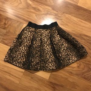 Zara Full Pleated Leopard Skirt- Sz XS